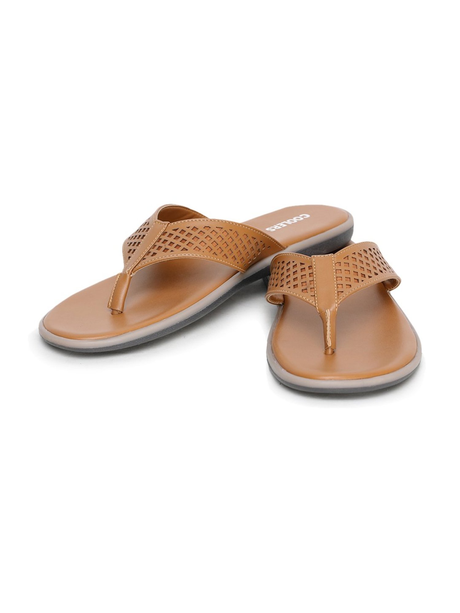 Coolers by Liberty Men's Tan & Grey Flip Flops