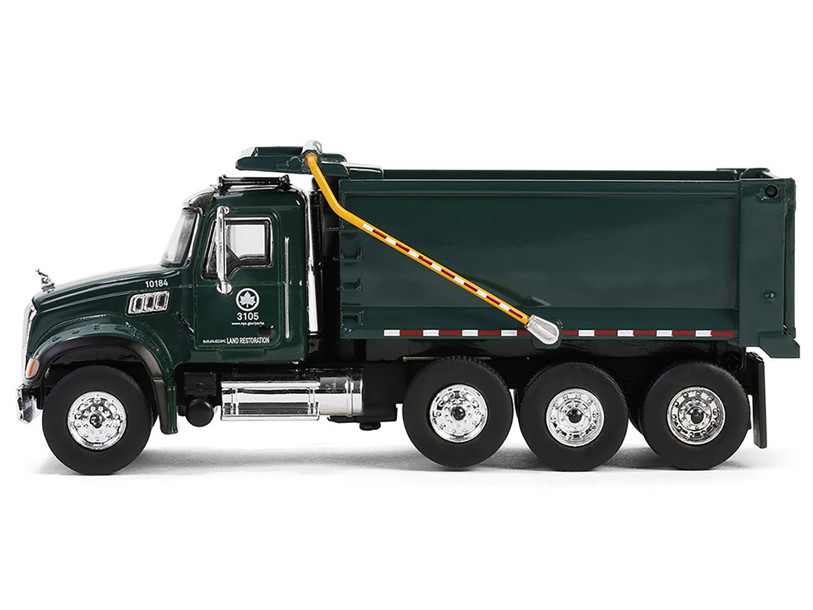 2019 Mack Granite Dump Truck "New York City Department of Parks & Recreation" Dark Green "S.D. Trucks" Series 19 1/64 Diecast Model by Greenlight