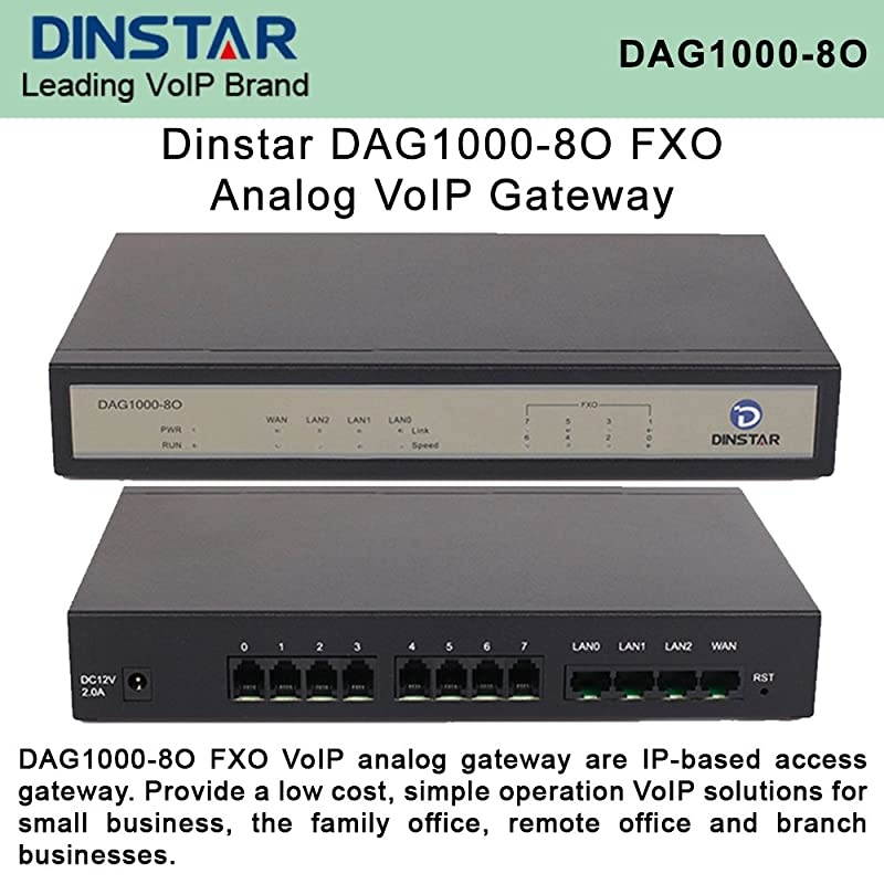 DAG10008O 8 FXO Ports Analog VoIP Gateway
