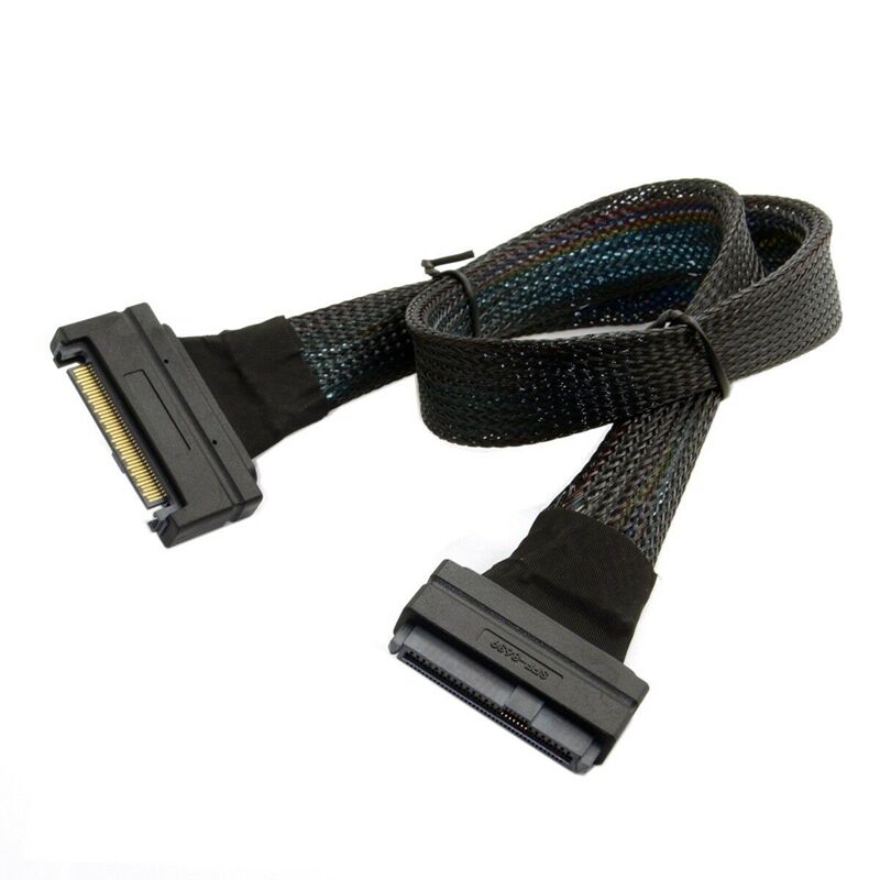 Weastlinks U2 SFF-8639 NVME PCIe SSD Cable Male to Female Extension Cable 50cm MINI SAS 68Pin Server Power Cable for 750 U.2 SSD