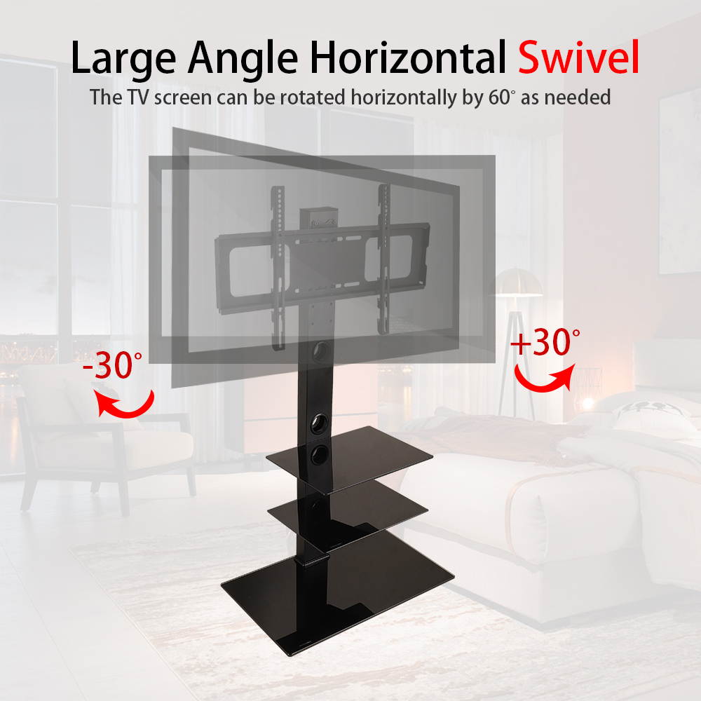 Universal Floor TV Stand Swivel Mount for 32 37 40 42 46 47 50 55 60 65 IN TVs