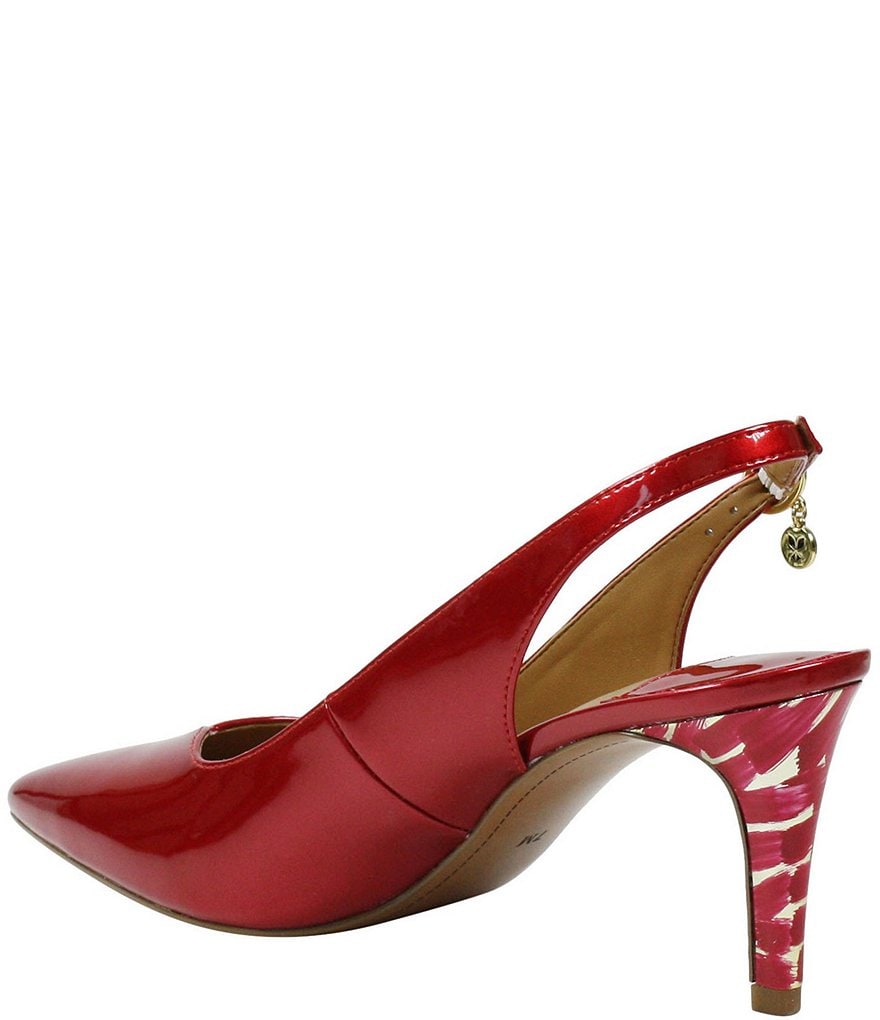 J. Renee Belamie Patent Slingback Pointed Toe Pumps