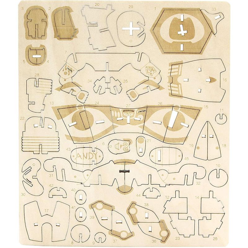 Incredibuilds Disney Toy Story Buzz Lightyear Book & Wood Model Figure Kit