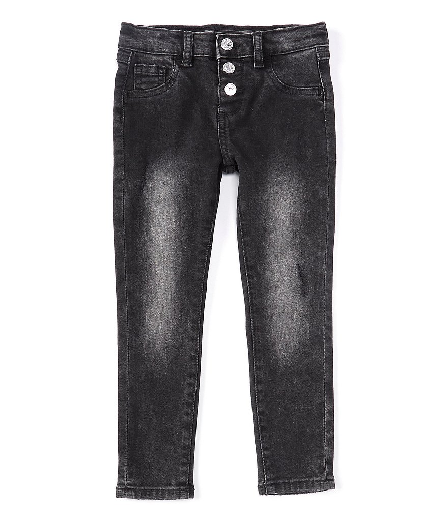 Hippie Girl Little Girls 4-6X REPREVE Destructed Denim Skinny Jeans