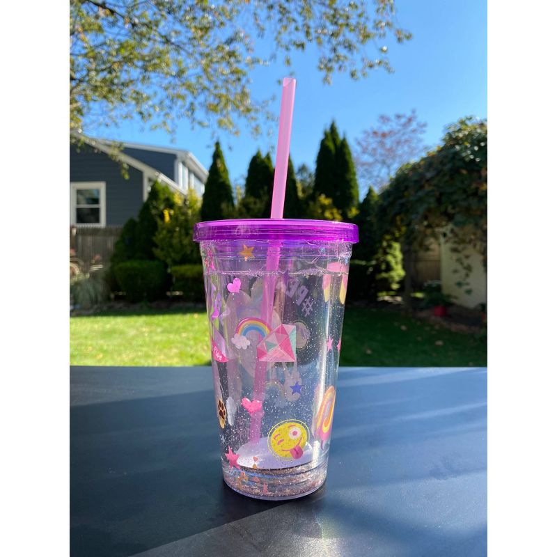 JoJo Siwa 14oz Plastic Snow Globe Tumbler - Silver Buffalo