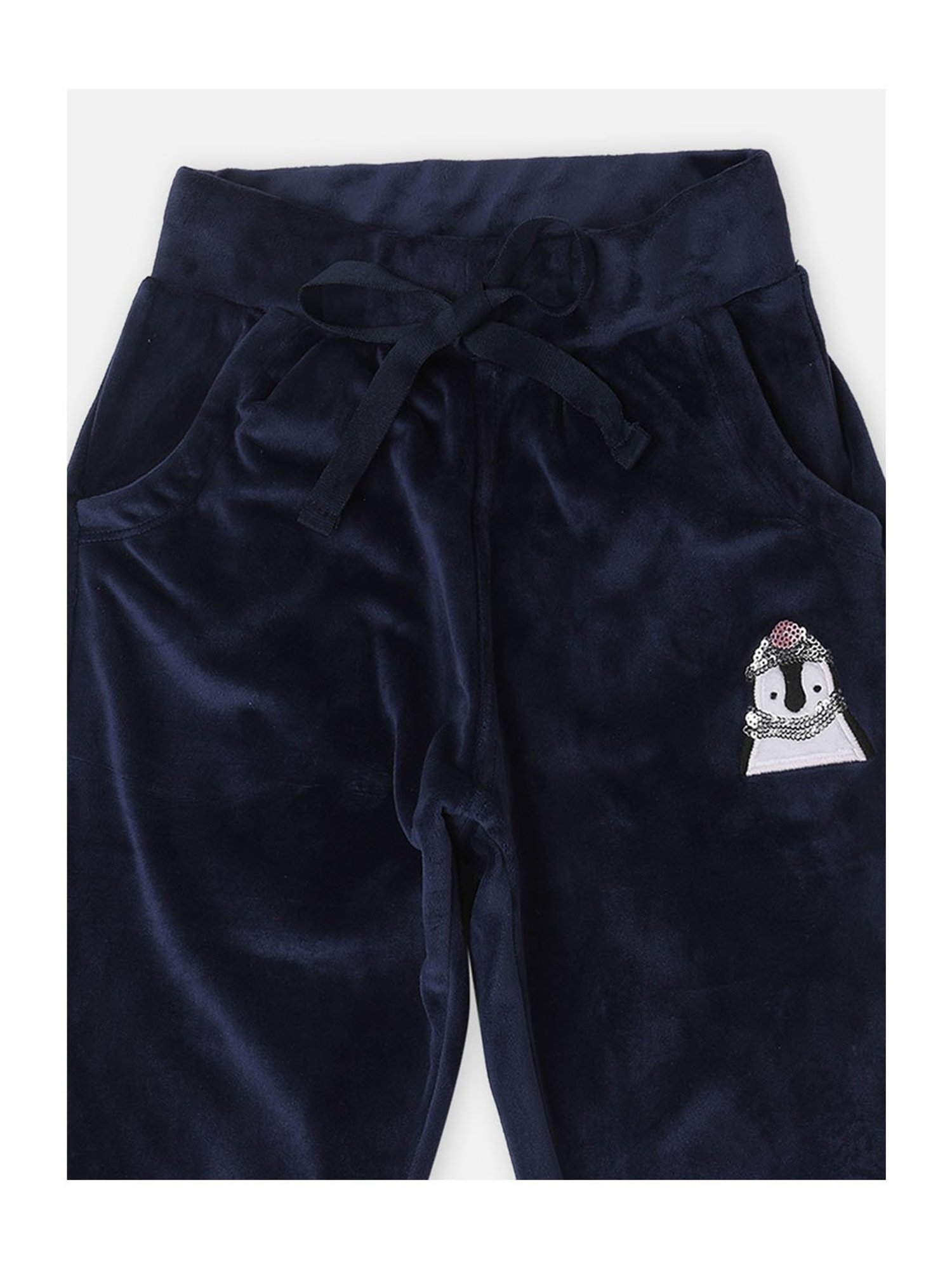 Sweet Dreams Girls Navy Solid Pyjamas