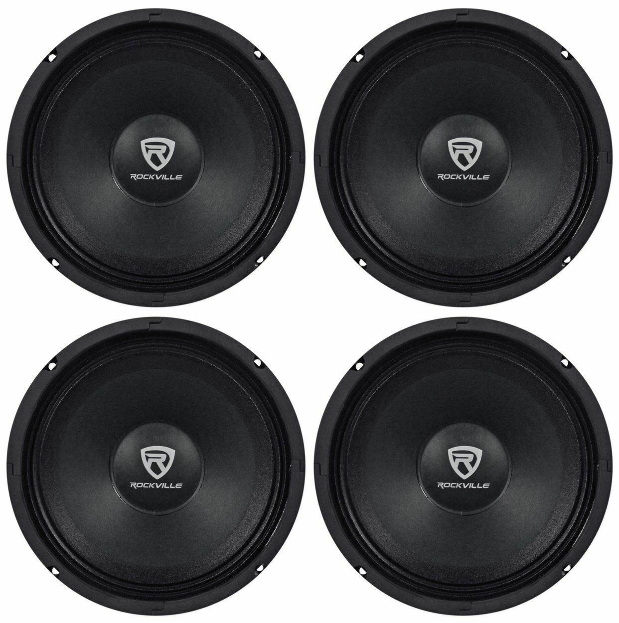 4   RM84PRO 8" 4 Ohm 1200 Watt SPL Midrange/Mid-Bass Car Speakers