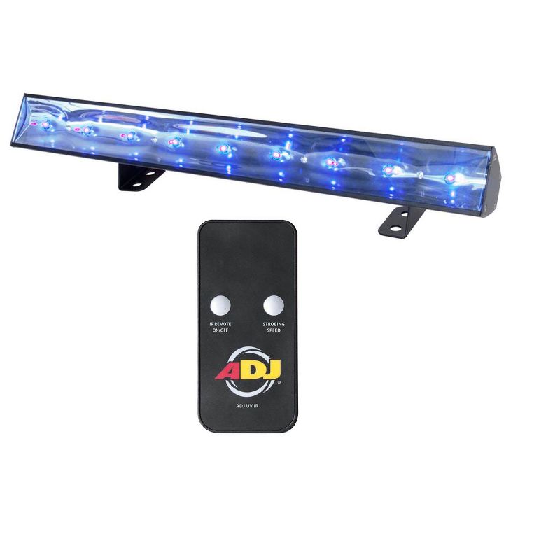 (2) American DJ Eco UV Bar 50 IR Ultraviolet LED Black Light Fixtures w/ Remotes