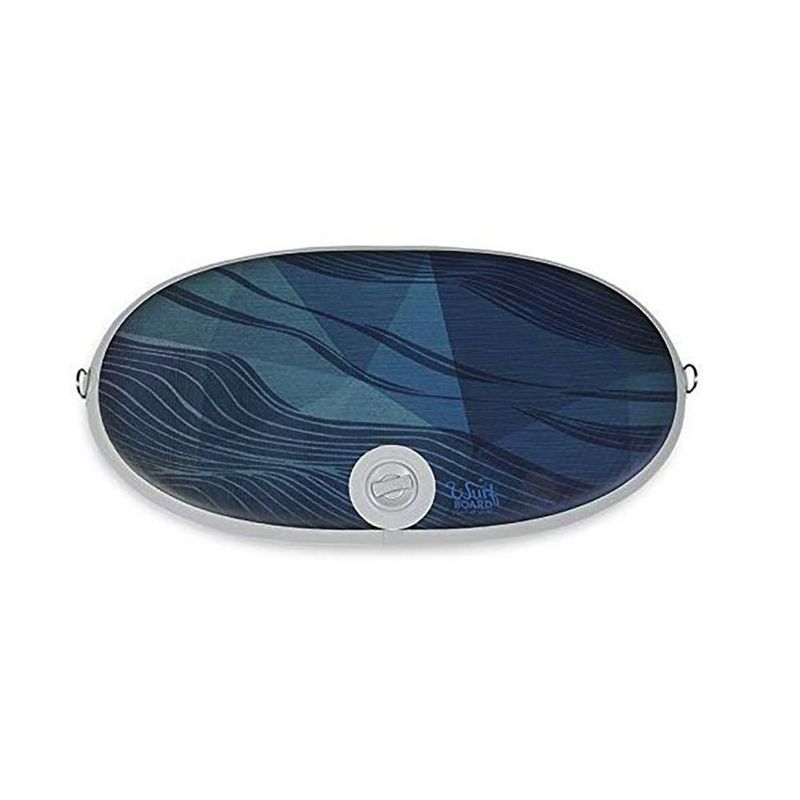 JumpSport Medium Wurf Board Fully Adjustable Air-Spring Office Standing Desk Anti-Fatigue Mat, Maui Ocean Blue