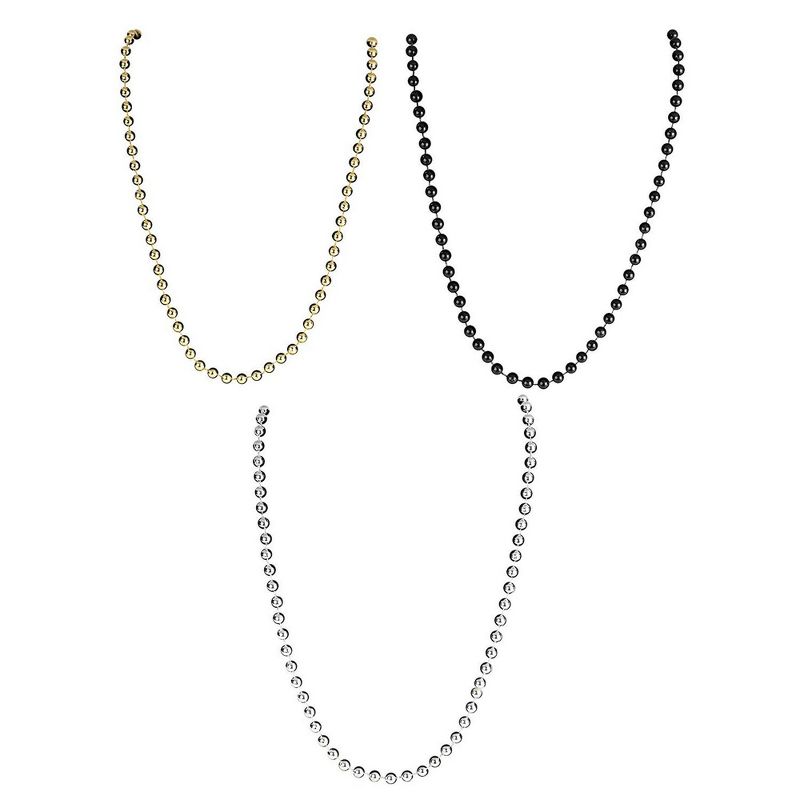 Juvale 42 Pack Beaded Necklaces Bulk for Party Accessories, 3 Colors (33 in)
