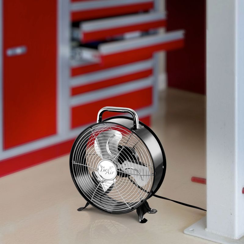 Air King 18" 1/6 HP 3-Speed Adjustable Height Floor Fan with Roll-About Stand