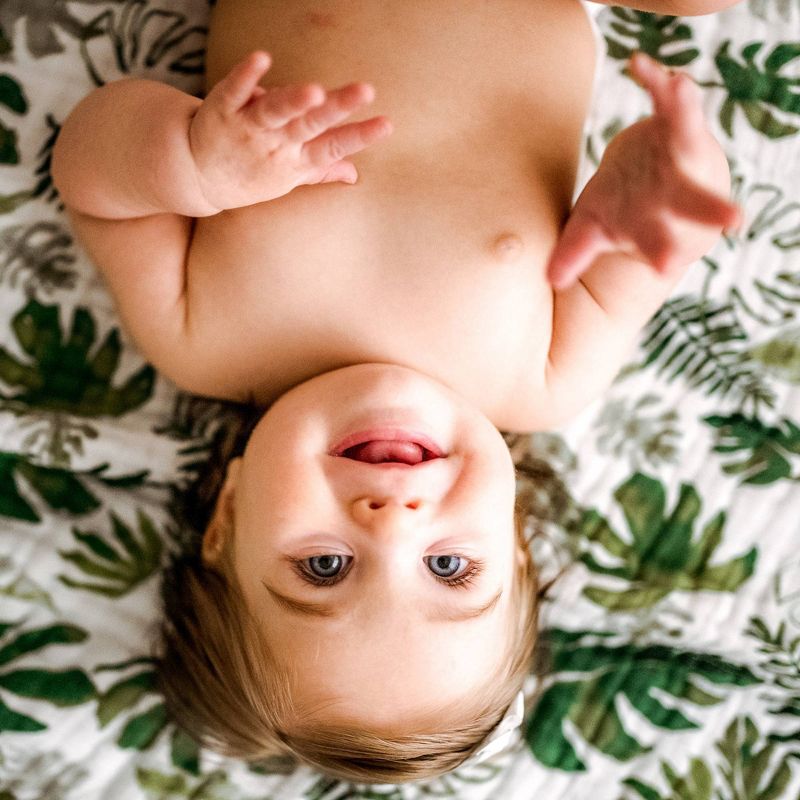 Little Unicorn 4-Layer Cotton Muslin Quilt - Tropical Leaf