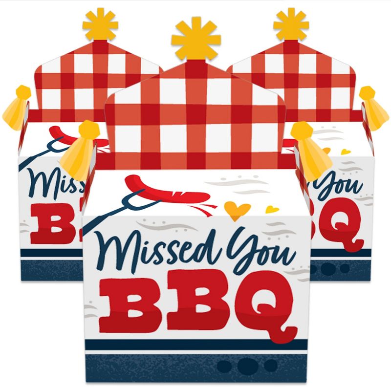 Big Dot of Happiness Adult 50th Birthday - Gold - Square Favor Gift Boxes - Birthday Party Bow Boxes - Set of 12