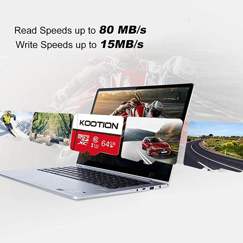 5-Pack 64GB Micro SD Card Class 10 Micro-SDXC Memory Card UHS-I, High Speed Flash TF Card for Security Camera/Smartphone/Drone/Dash Cam/Tablet/PC, C10, U1, 64GB 5pack