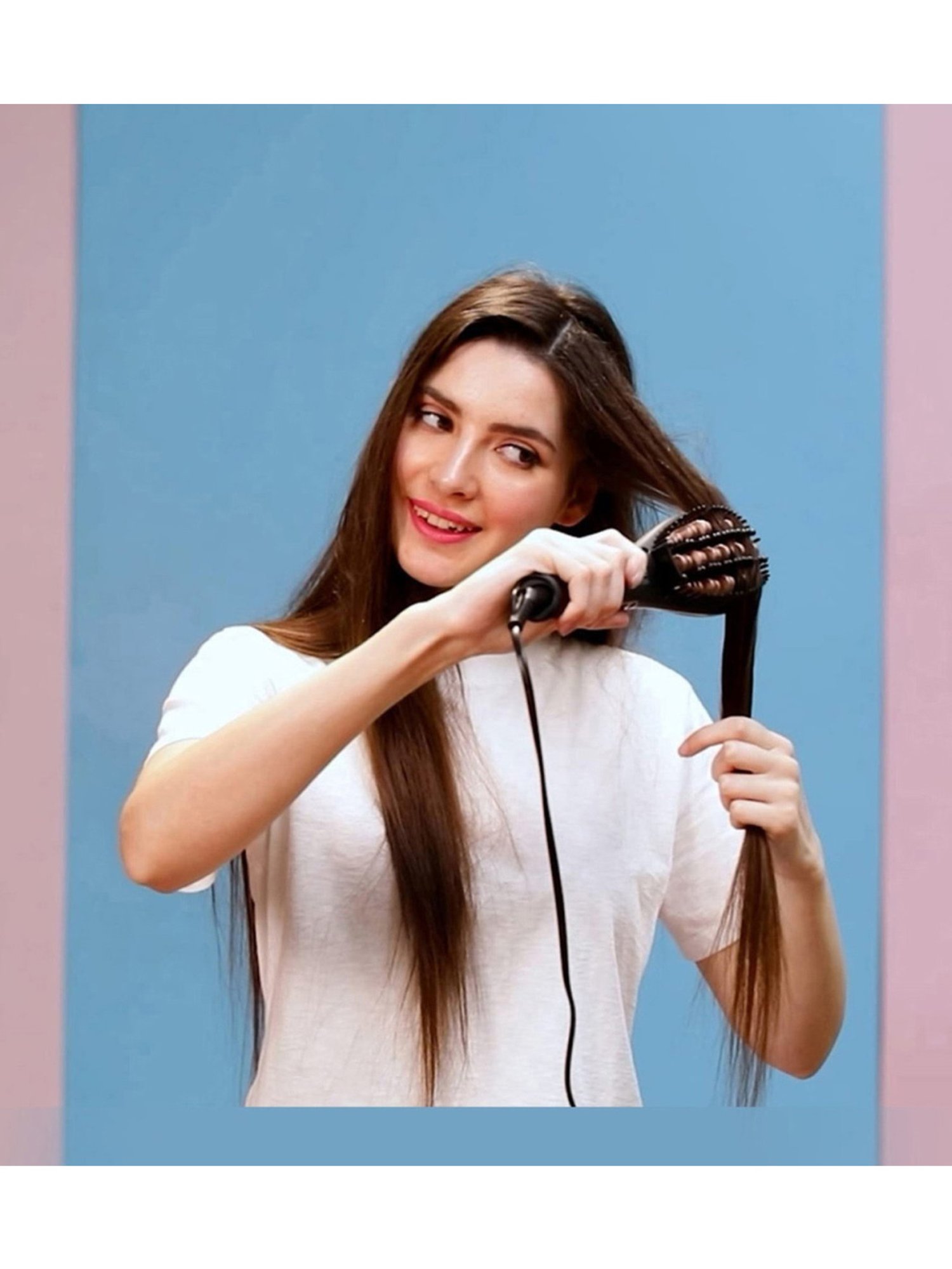 Vega X-Star Hair Straightening Brush With Thermo Protect Technology & Temperature Settings (VHSB-03)