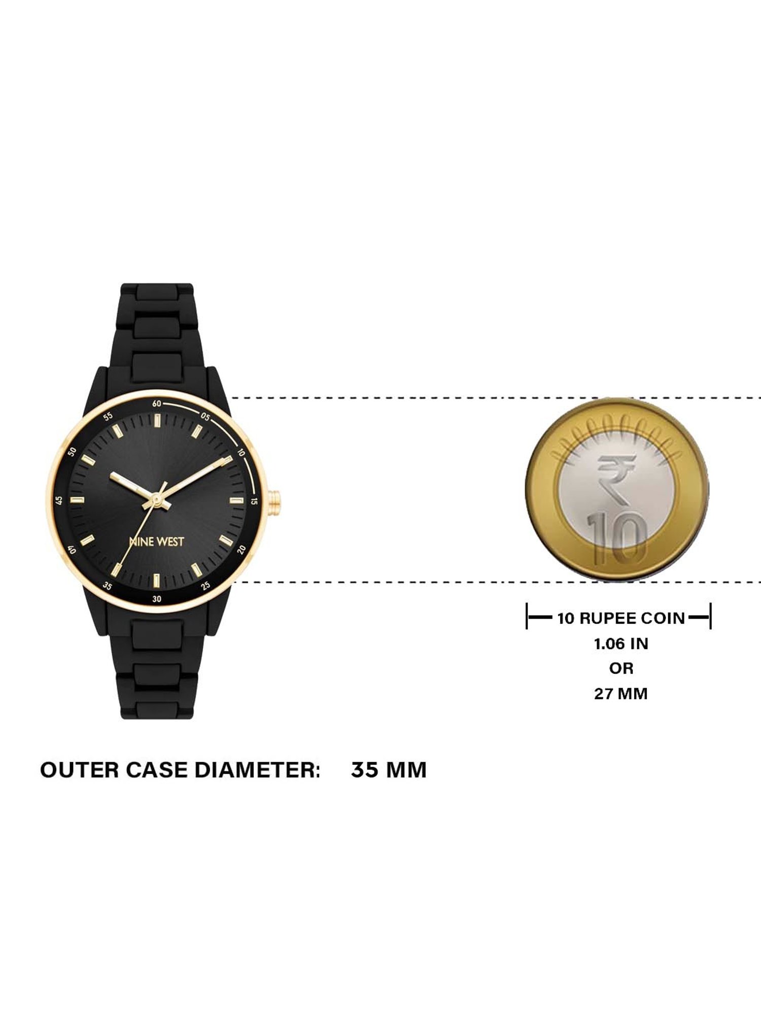 Nine West NW-2934GPBK Analog Watch for Women