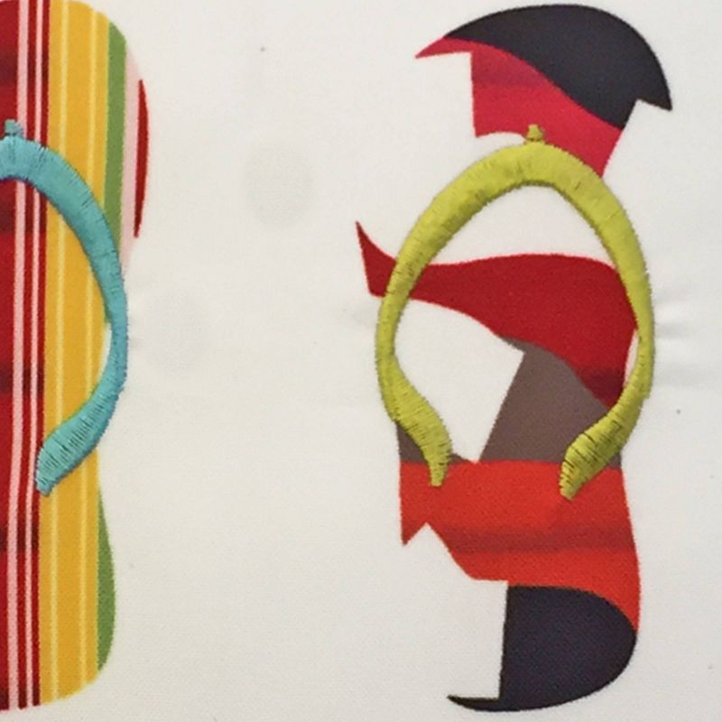 17" x 17" Flip Flops Decorative Patio Throw Pillow - Edie@Home