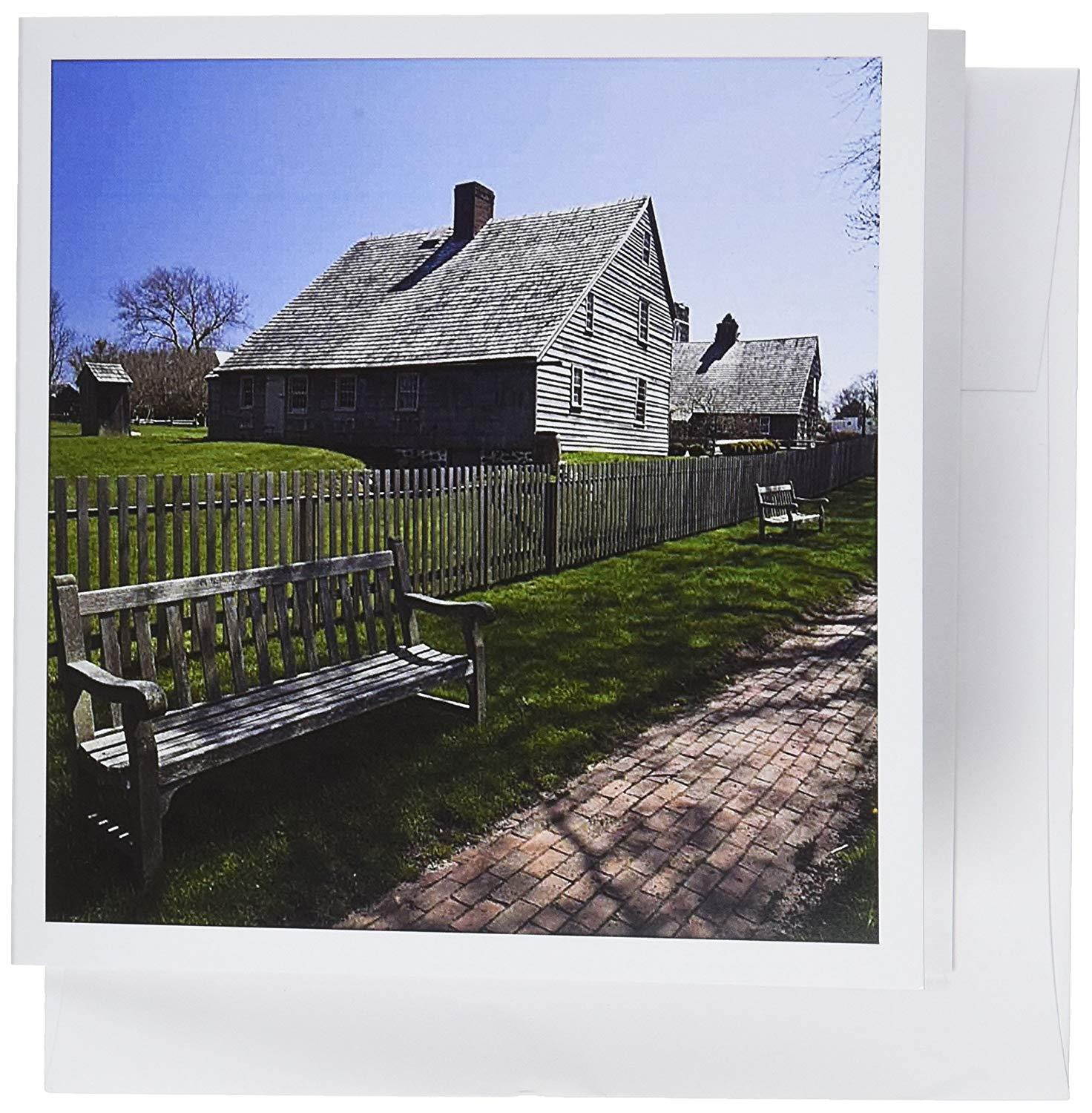 3dRose New York, East Hampton. Mulford Farmstead - US33 WBI0207 - Walter Bibikow - Greeting Cards, 6 x 6 inches, set of 12 (gc_93158_2)