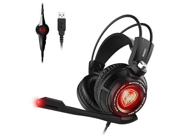 SOMIC G941 USB Gaming Headphones 7.1 Virtual Surround Sound Headset with Microphone and Vibration For PS4 PC Video Games