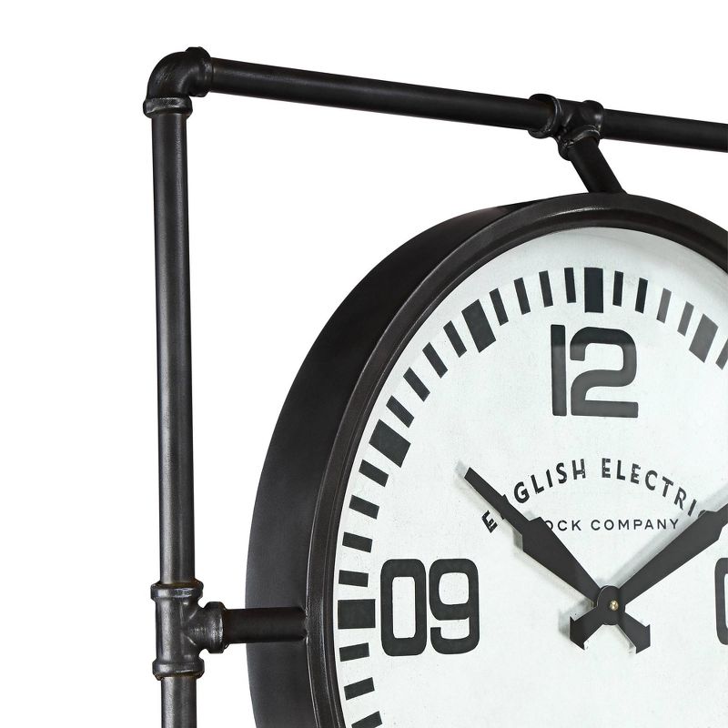 River Parks Studio English Electric 24 3/4" Wide Square Metal Wall Clock