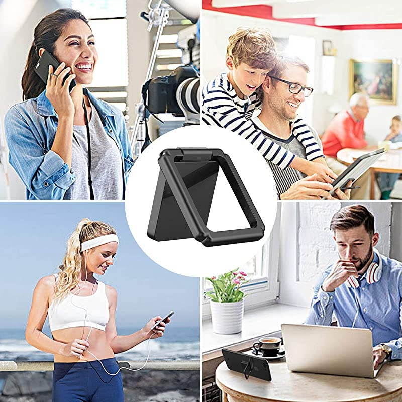 Cell Phone Ring Holder Stand 360&deg; Rotation Universal Finger Ring Kickstand with Metal Phone Ring Grip for Magnetic Car Mount Compatible with All Smartphone iPad Tablet 2 Pack