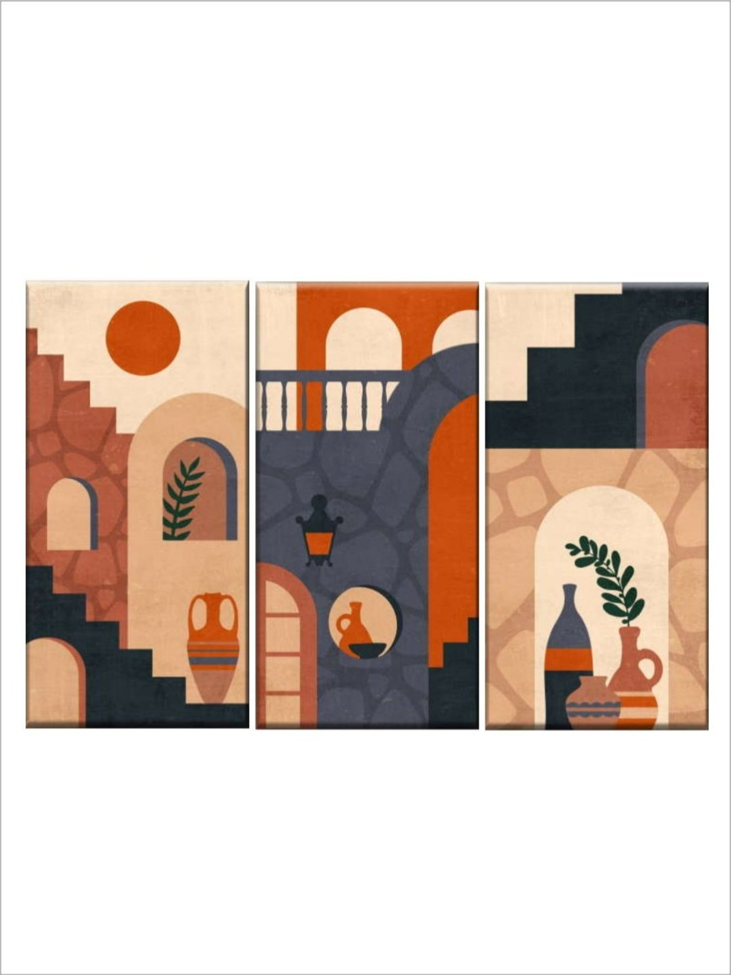 The Art House Abstract Multicolor Canvas Painting