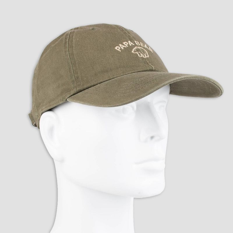 Wemco Men's Father's Day Papa Bear Baseball Hat - Olive One Size