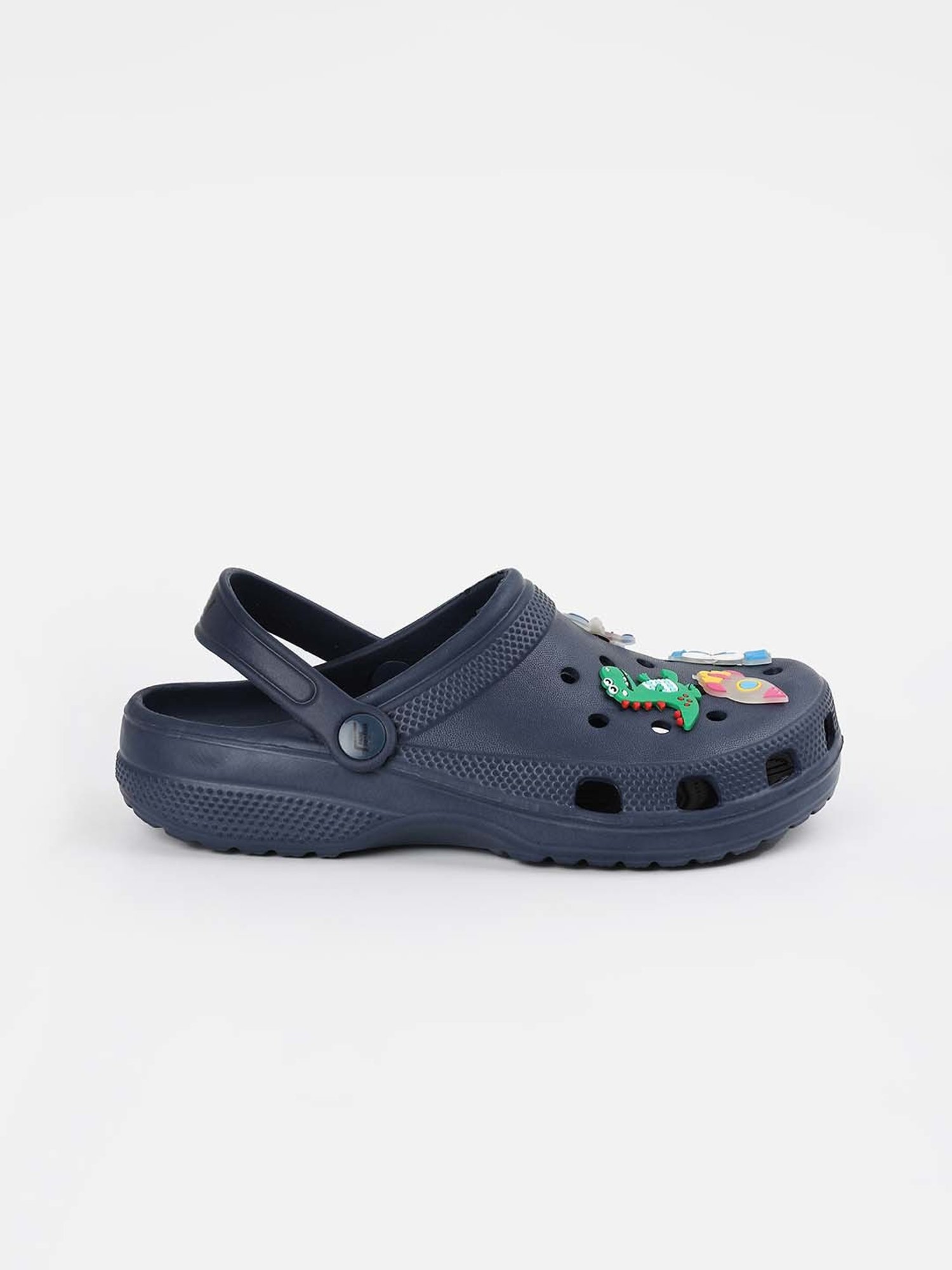 FAME FOREVER Kids Navy Back Strap Clogs