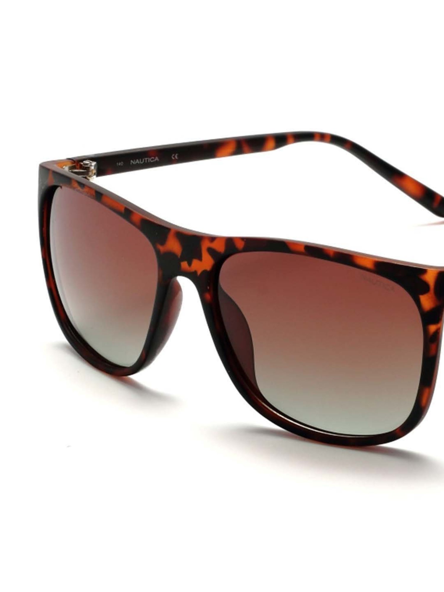 Nautica NA2022P Brown Polarized Square Sunglasses