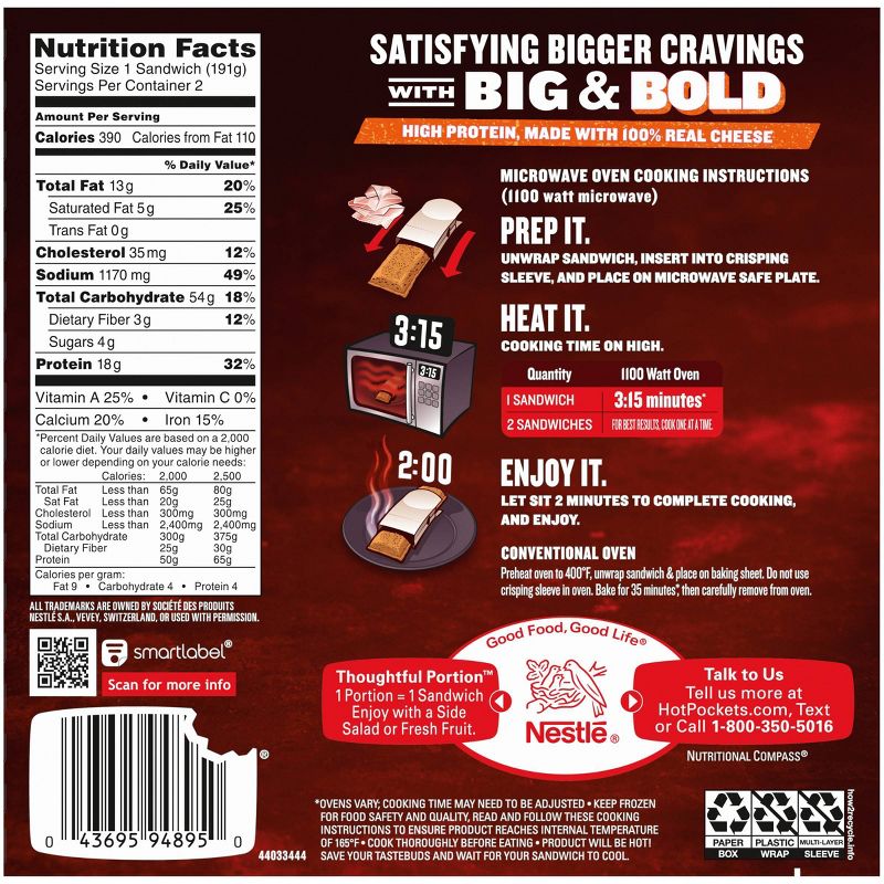 Hot Pocket Big & Bold Buffalo Style Chicken - 13.5oz