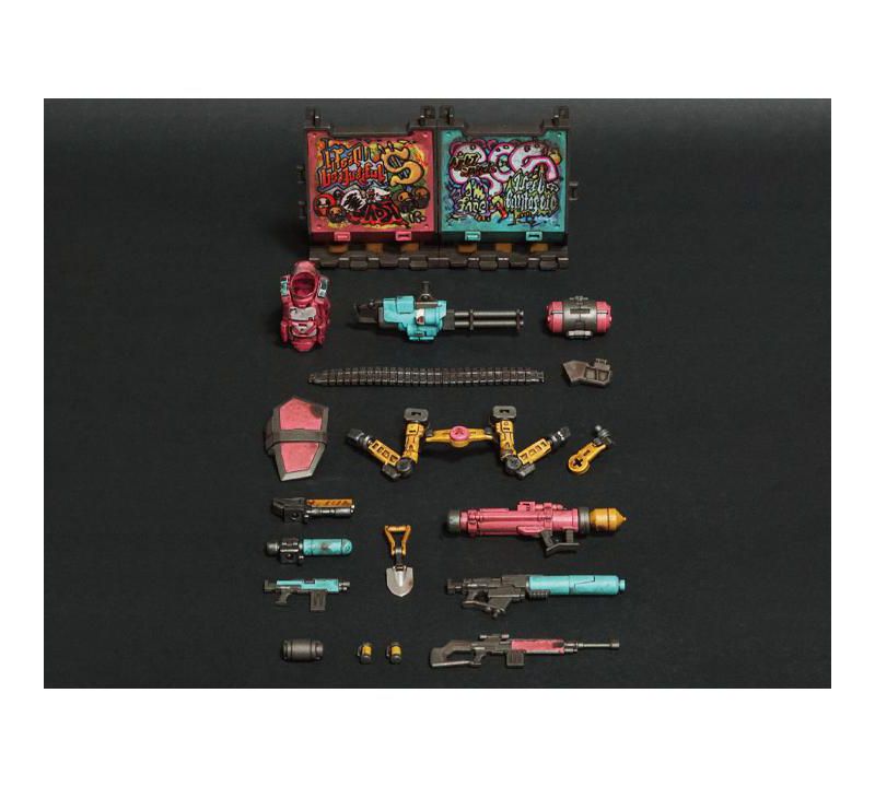 FAV-AP04 Halogen Fire Weapons Pack Viva La Loca 1:18 Scale | Acid Rain Fav Action figure accessories