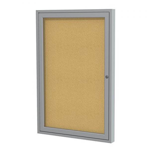 GHENT PA13624K Enclosed Cork Bulletin Board 36" x 24", 1 Door