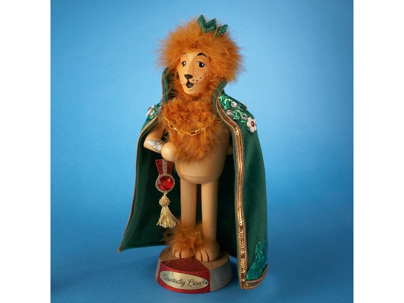 Kurt S. Adler 14" Wizard of Oz Cowardly Lion Decorative Wooden Christmas Nutcracker