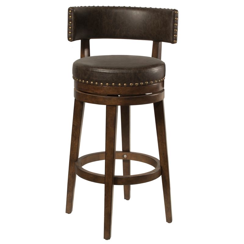 30" Lawton Swivel Barstool Walnut - Hillsdale Furniture