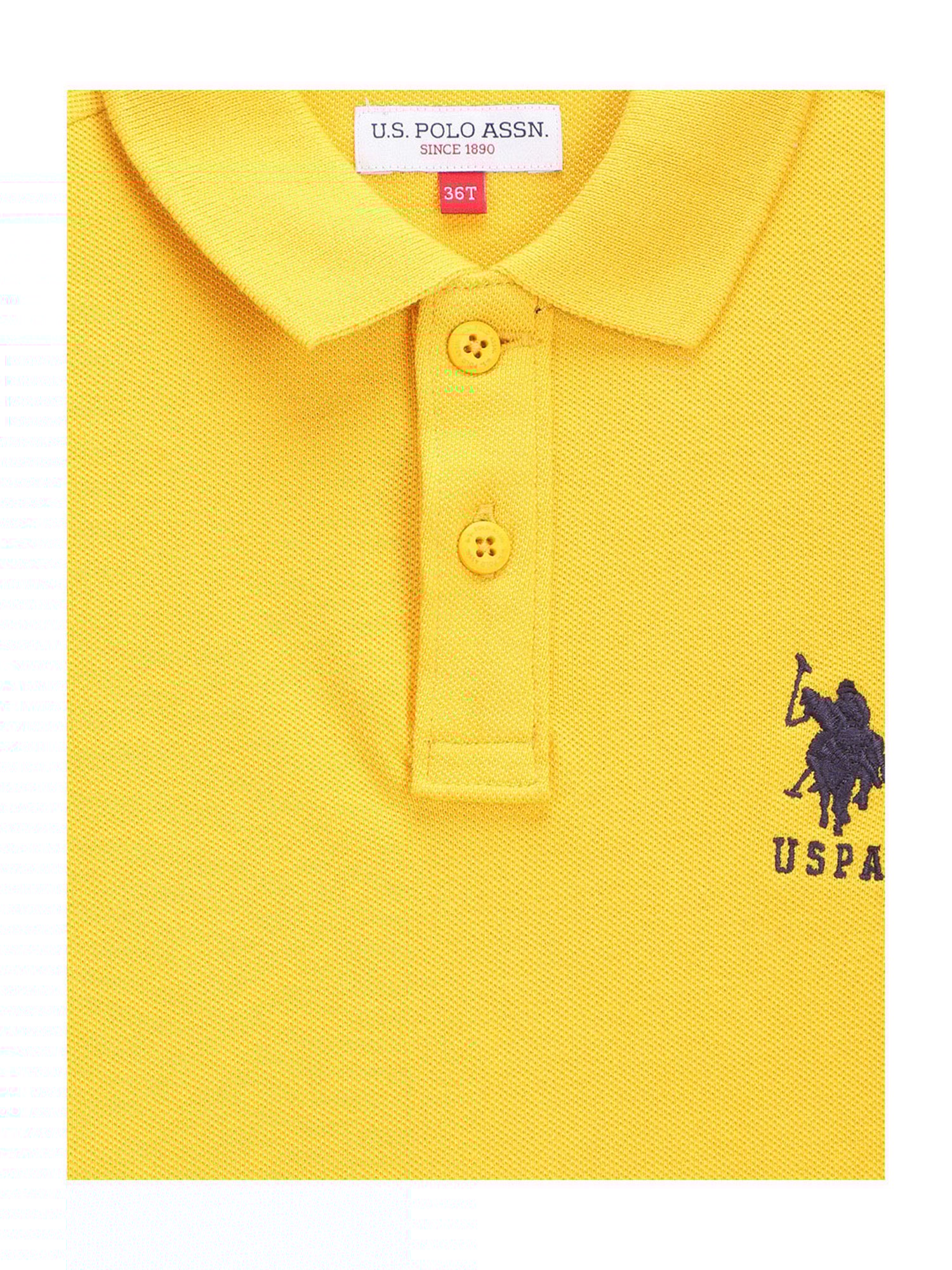 U.S. Polo Assn. Kids Yellow Solid Polo T-Shirt