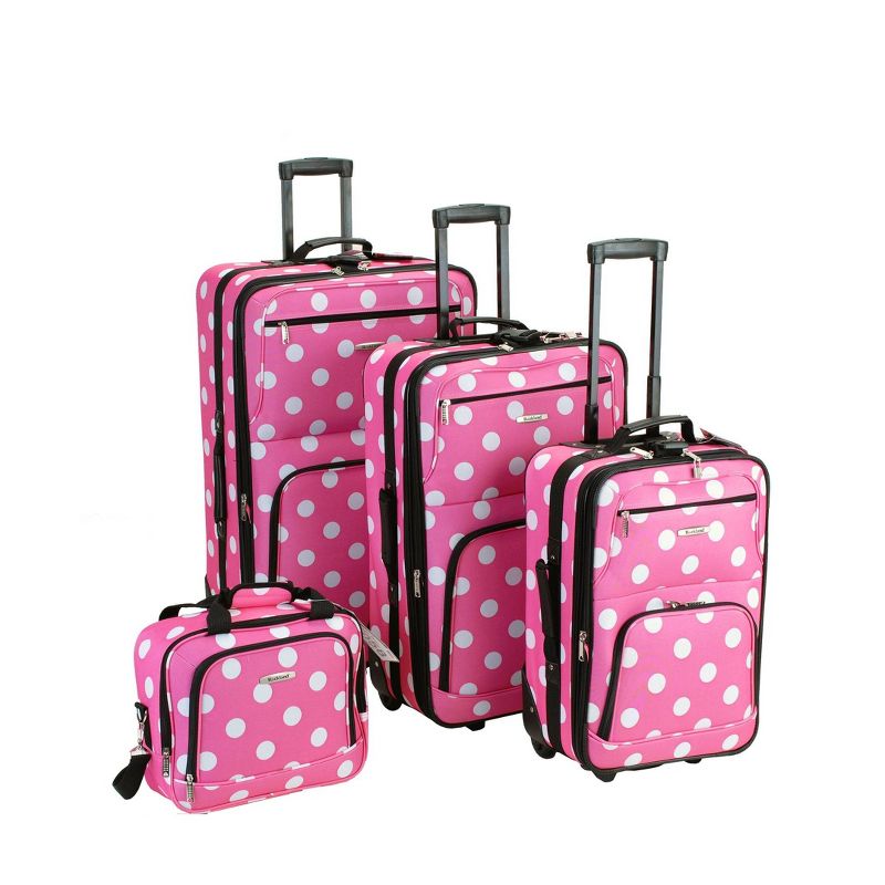Rockland Galleria 4pc Luggage Set - Pink