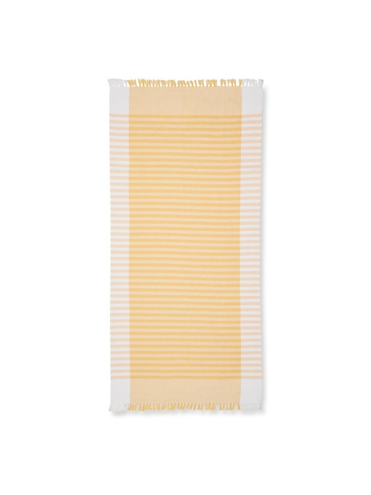 Fabindia Standalone Yellow Cotton Honeycomb Towel