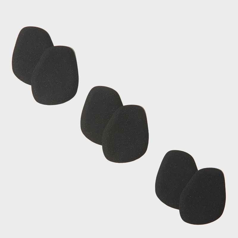 Women's Fab Feet by Foot Petals Ball of Foot Insoles Shoe Cushion Black - 3 pairs