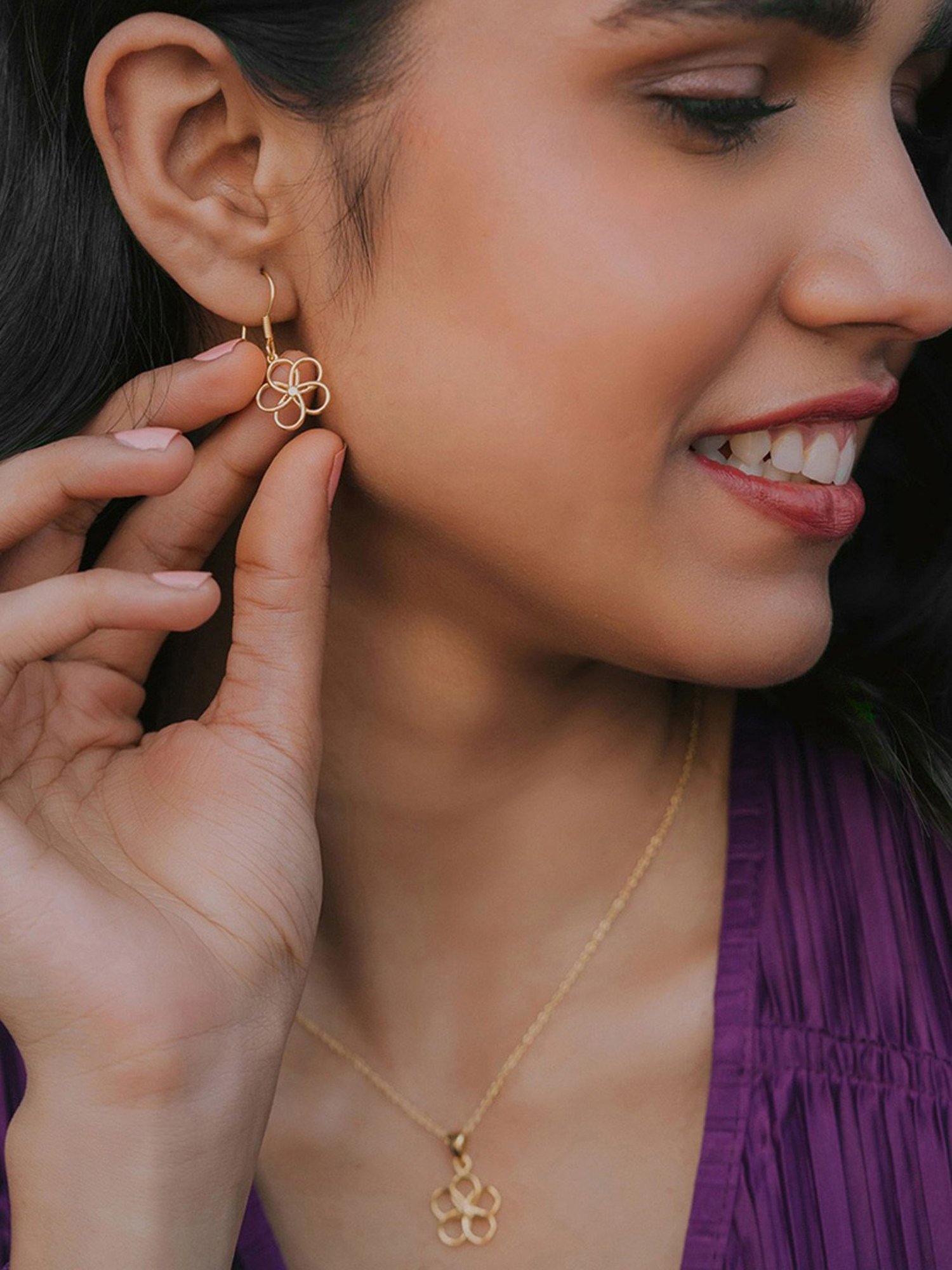 Shaya 92.5 Sterling Silver Springtime Bloom Flower Earrings for Women