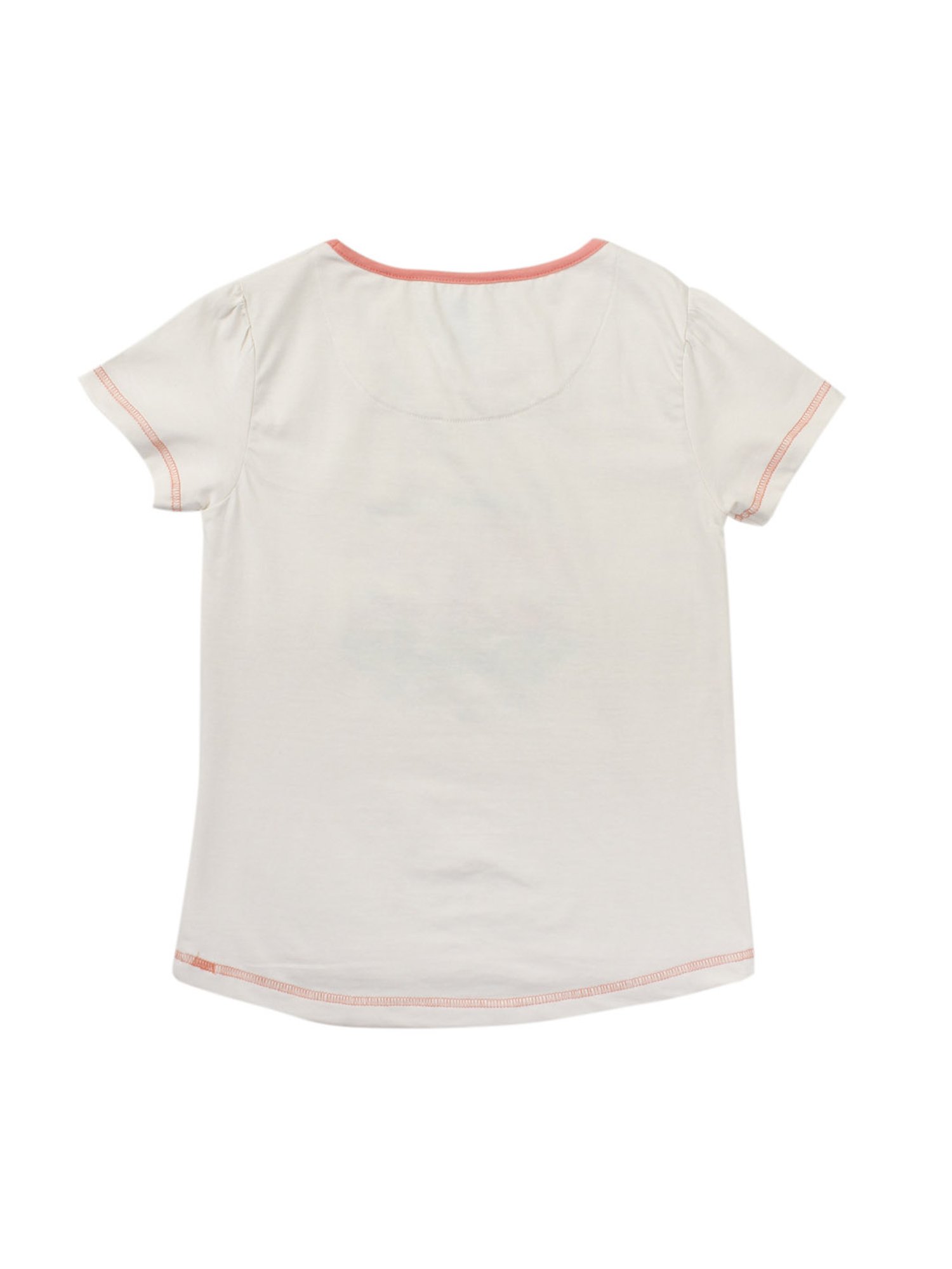 Cub McPaws Kids White Printed  Top