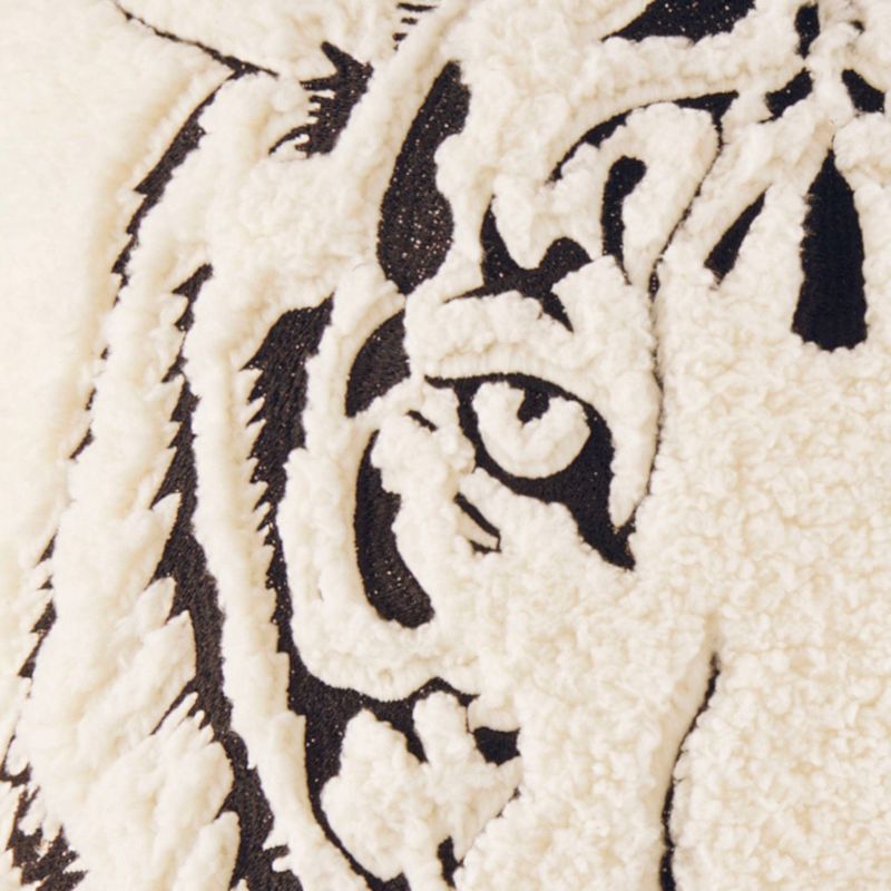 Betseyville 20" X 20" Betseys Tiger Throw Pillow Raven Black