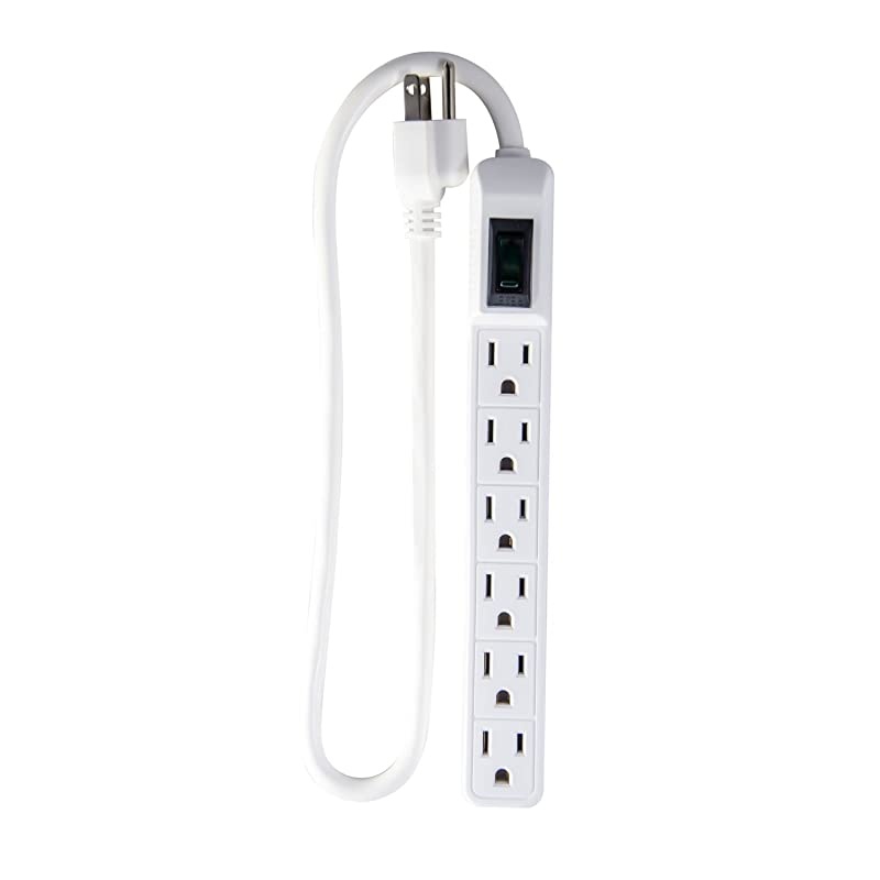 Power GG16103MIN 6 Outlet Mini Surge Protector White