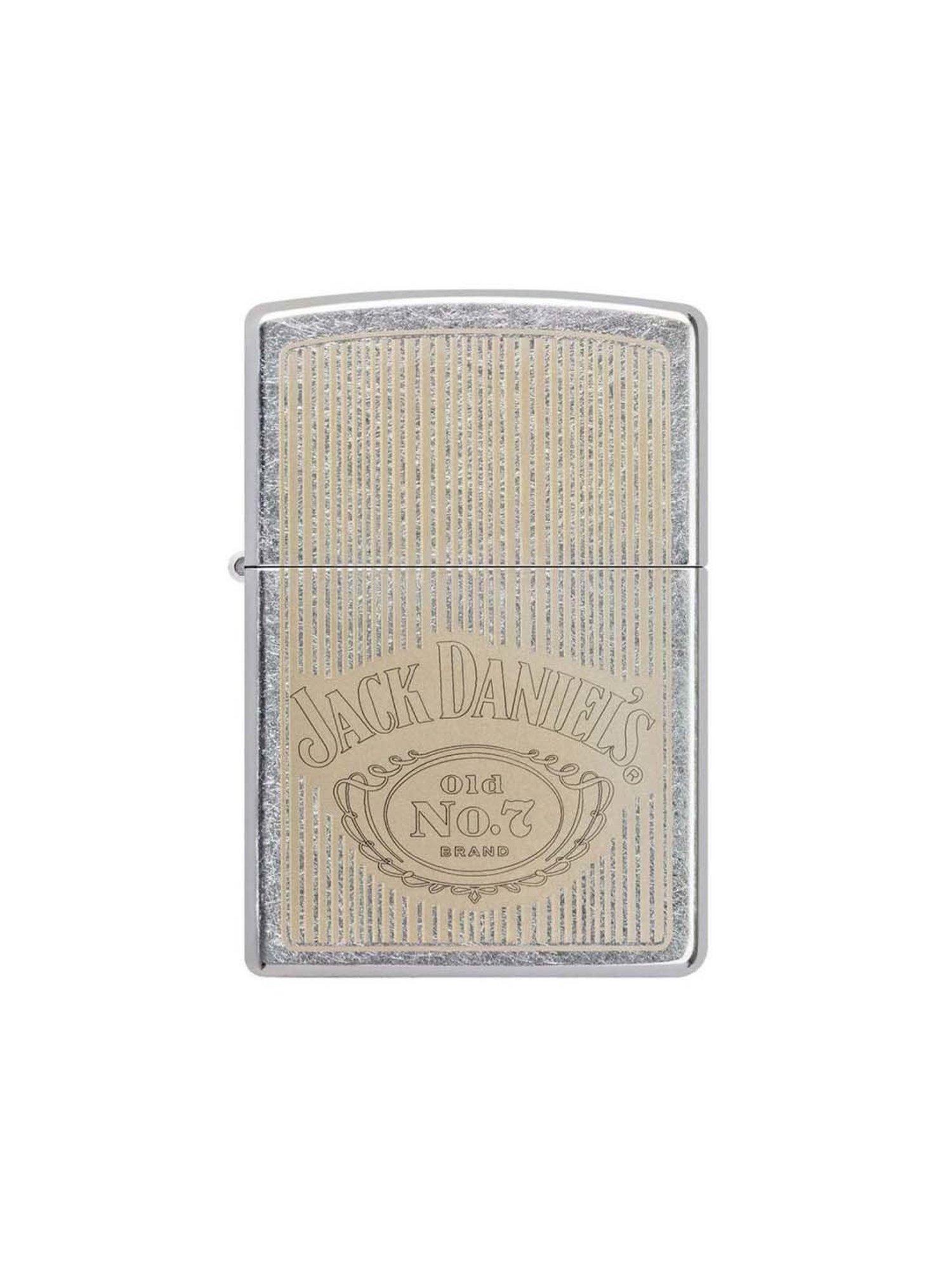 Zippo Chrome Brass Jack Daniels Windproof Pocket Lighter