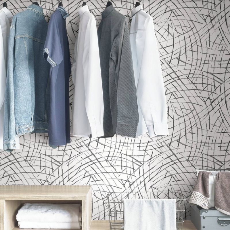 NuWallpaper Imprint Peel and Stick Wallpaper Black