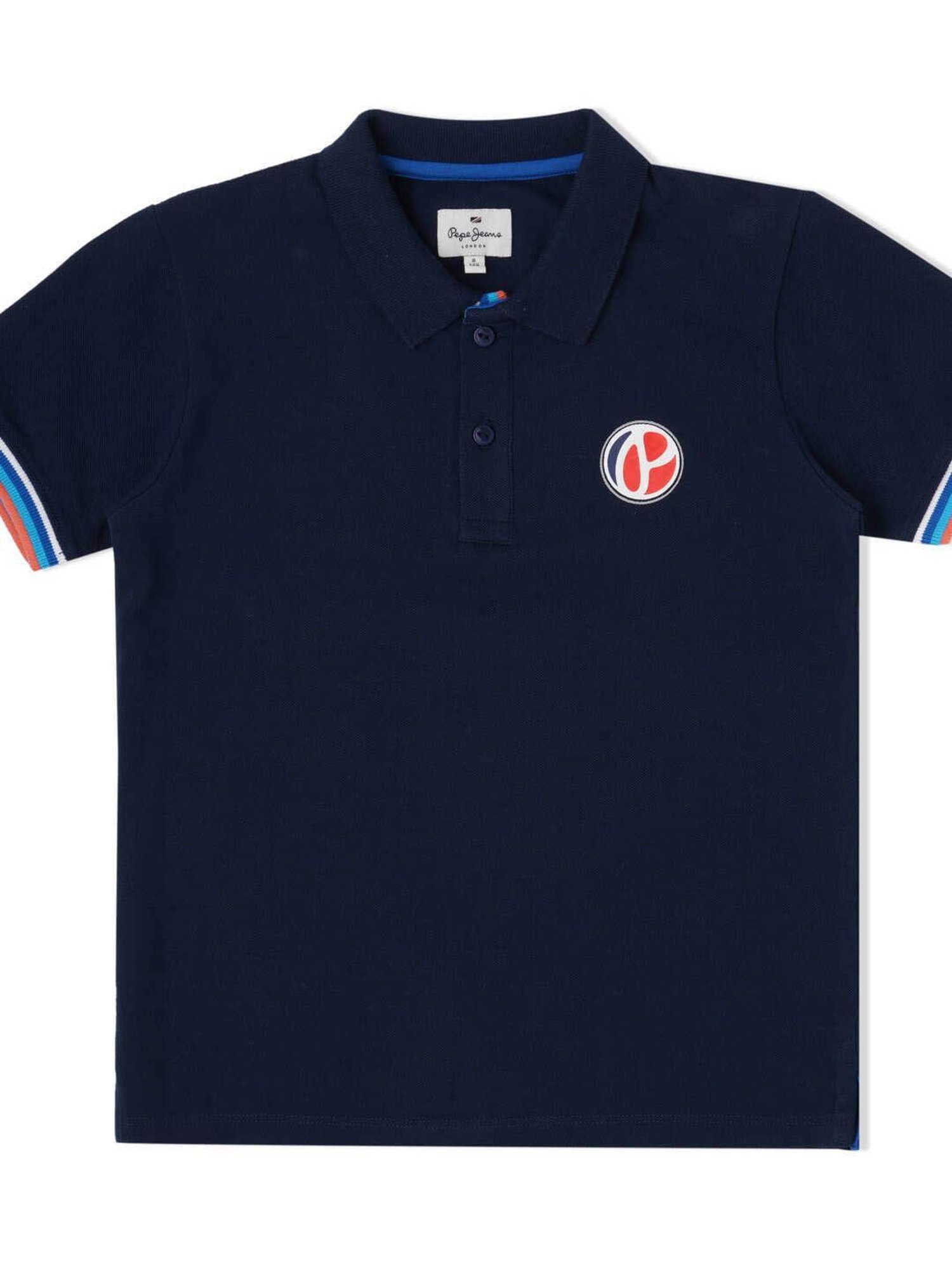 Pepe Jeans Kids Navy Solid Polo T-Shirt