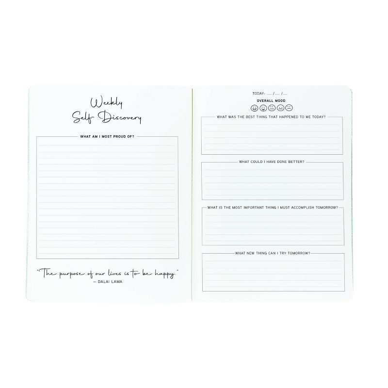 Undated Self Care Journal 8"x6" Be Here Now Self-Reflection - Graphique de France