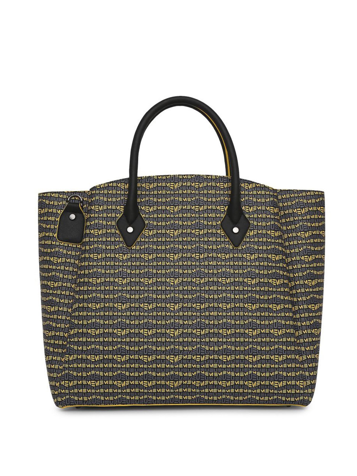 Eume Dragonfly Black Leather Printed Handbag