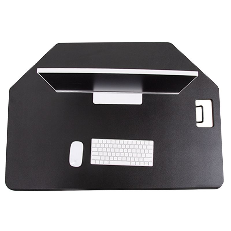 X-Elite Premier Corner Standing Desk Converter with Pneumatic Height Adjustment - Black - Stand Steady