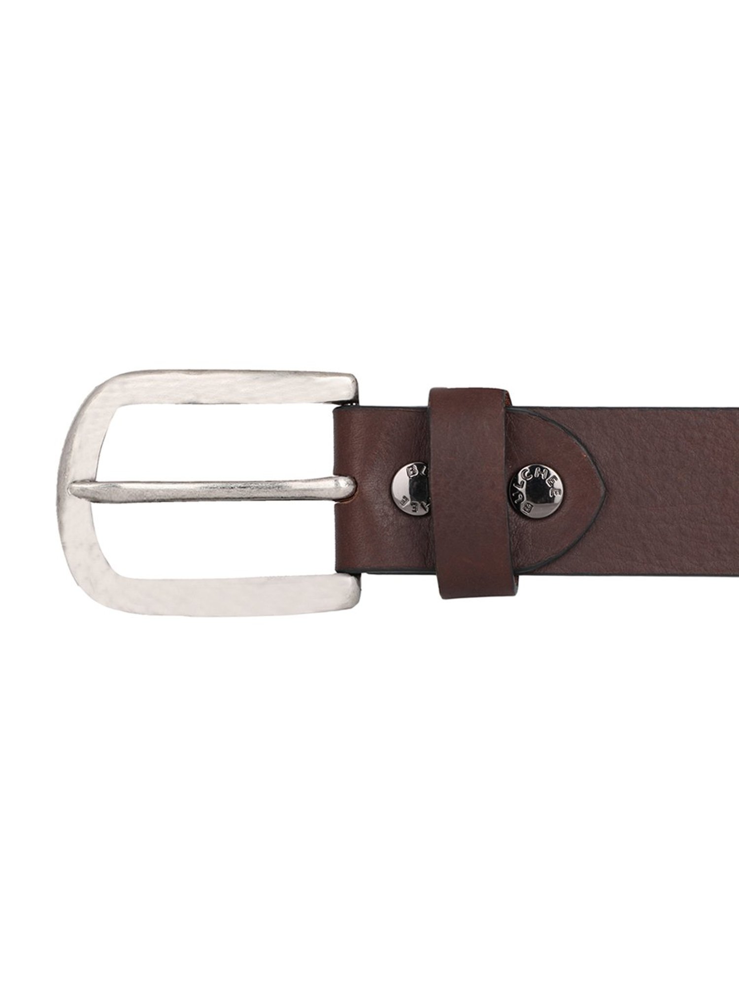 BULCHEE Brown Leather Casual Belt for Men