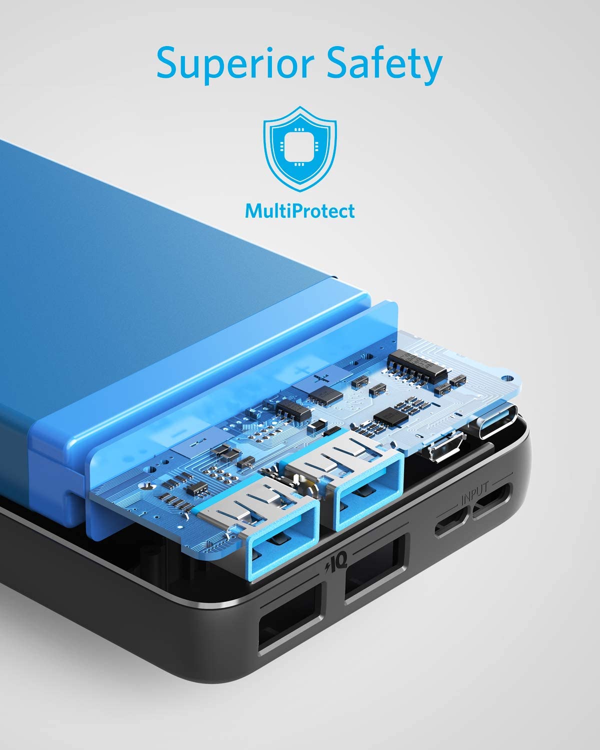 Anker PowerCore Essential 20000 Portable Charger, 20000 mAh Power Bank with PowerIQ Technology and USB-C Input, High-Capacity External Battery Compatible with iPhone, Samsung, iPad, and More